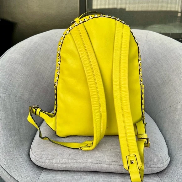 VALENTINO GARAVANI  Calfskin Medium Full Studded Rockstud All Over Backpack - Picture 3 of 13